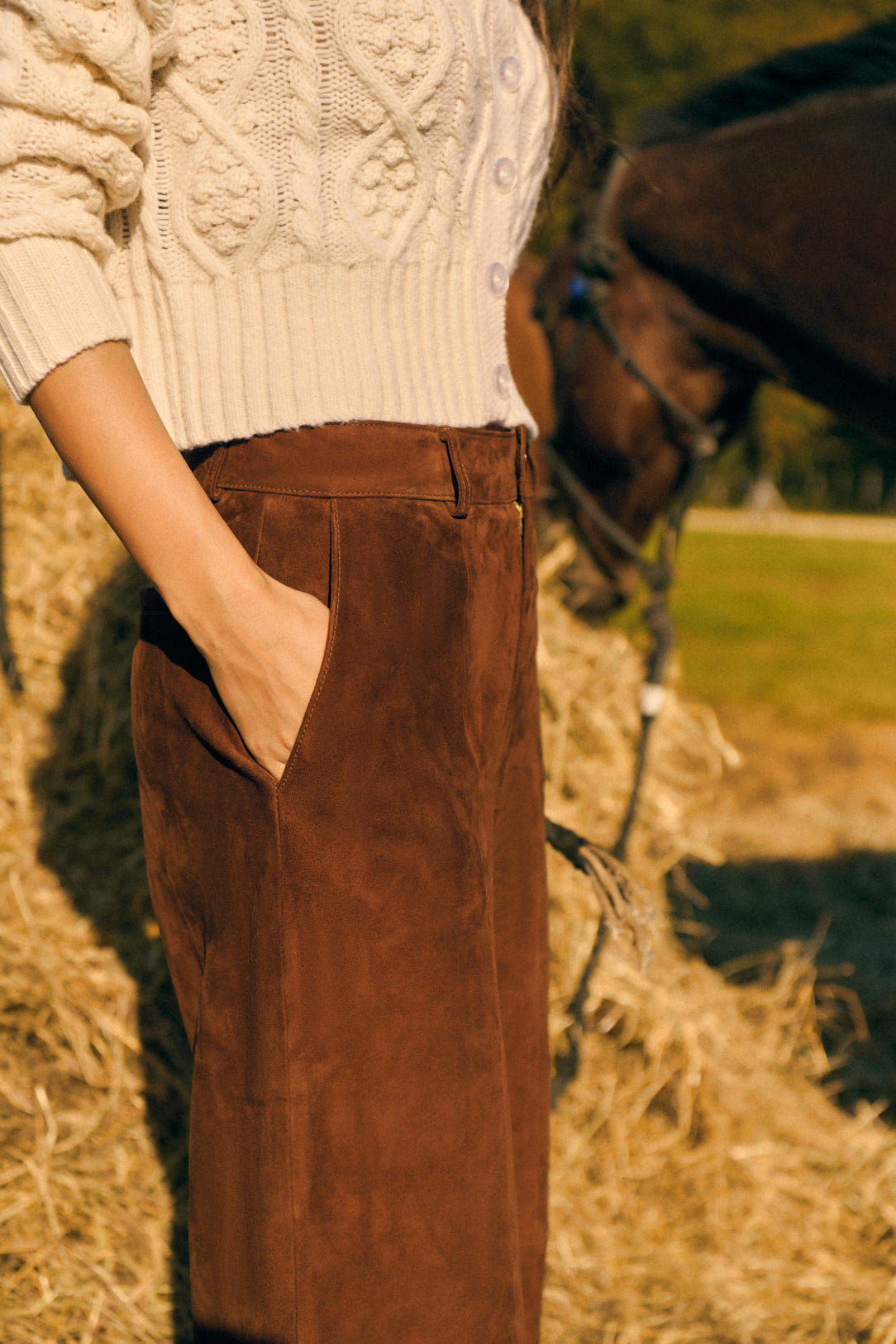 Pantalon en daim Lucas