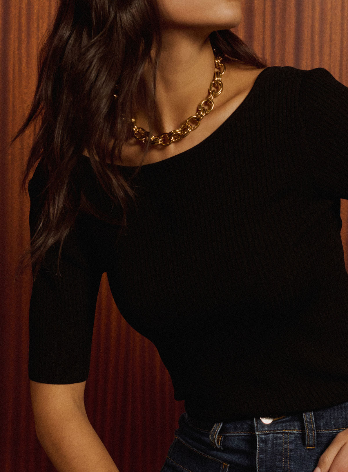 Top dos nu en maille Marilyn